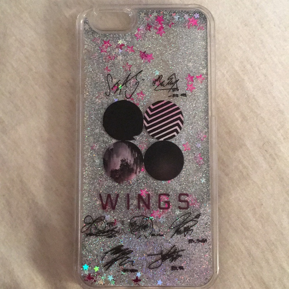 BTS WINGS signature glitter case